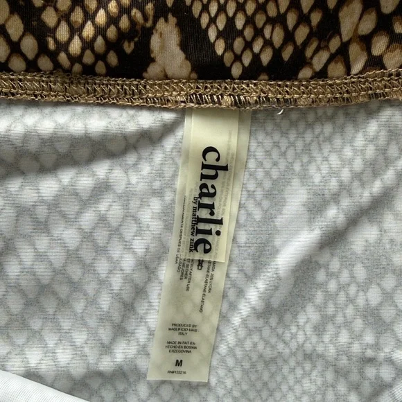 Snake Print Mens Swim Brief. Charlie by MZ - Picture 3 of 3